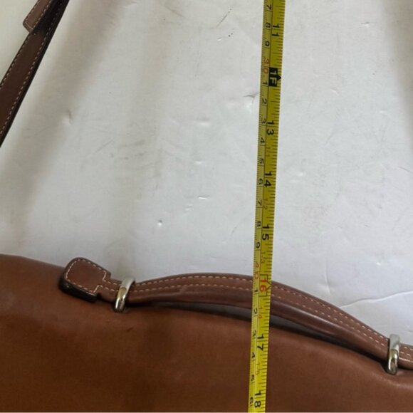 COACH Vintage Lexington Leather TurnLock Briefcase Messenger Bag Brown Crossover - Picture 14 of 16